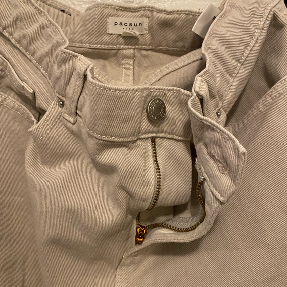 Pacsun Jeans, kids size 14, beige white - Picture 3 of 3